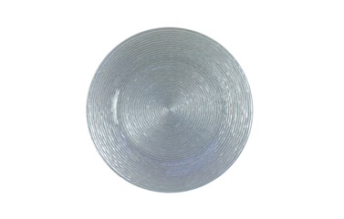 Chargers- Glass (Silver Swirl, Clear
