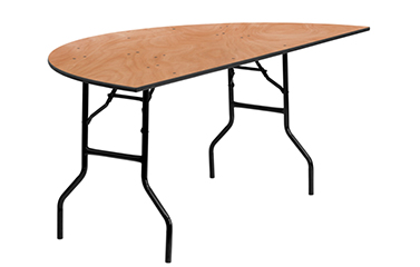 Half Circle Wood Table